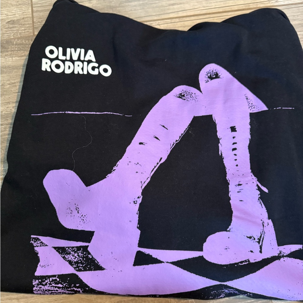 OLIVIA RODRIGO Black Zip-Up Hoodie with Guts Logo - Picture 3 of 3